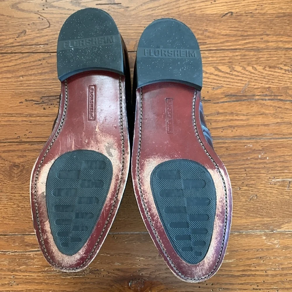 Florsheim Wingtip Oxford Lace-up Shoes Men’s Burgundy Leather Size 12 3E Width